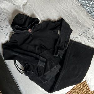 Juicy original tracksuit full set black terry cloth large small